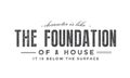 Character is like the foundation of a house