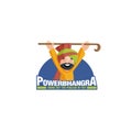 Power bhangra bring out the Punjabi in you vector mascot logo