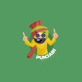 Punjabi opticals vector mascot logo Royalty Free Stock Photo