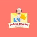 Dakiya chacha always on time vector mascot logo