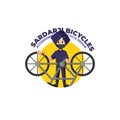 Sardar ji bicycles vector mascot logo