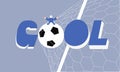 a character Man gool soccer ball Royalty Free Stock Photo