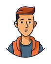 Character man young avatar icon