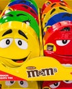 Character mascot of chocolate brand m&m\'s