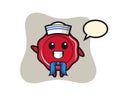 Character mascot of sealing wax as a sailor man