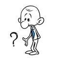 Character minimalism man question cartoon