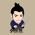 Character of Miyamoto Musashi Royalty Free Stock Photo