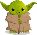 A character from the movie Star wars, Yoda, format EPS 10 vector