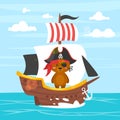 Character in pirate costume