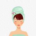 Character portrait girl shining purity and relaxing Royalty Free Stock Photo