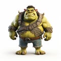 Shrek 2 Character In Marvel Comics Style: Textured Image