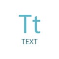 character text icon. Element of web icon for mobile concept and web apps. Colored isolated character text icon can be used for web