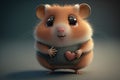 50 Character Title: Adorable Hamster Character Art: Expressive & Award-Winning 3D Rendering