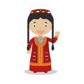Character from Turkmenistan dressed in the traditional way