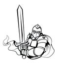 Character vector with style line art black and white Royalty Free Stock Photo
