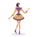 Character from the Venetian festival. Masquerade costume of a doll. Royalty Free Stock Photo