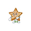 Character waiting in the star cookies cartoon