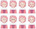 Character woman vector illustration emotion