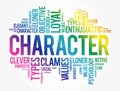 CHARACTER word cloud collage Royalty Free Stock Photo