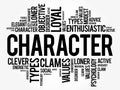 CHARACTER word cloud collage, concept background Royalty Free Stock Photo