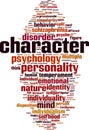 Character word cloud concept Royalty Free Stock Photo