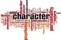 Character word cloud concept Royalty Free Stock Photo