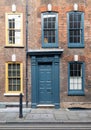 Characterful colourful historic Huguenot Georgian houses on Fournier Street in Spitalfields, East London, UK Royalty Free Stock Photo