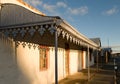 A characterful fleur-de-lys verandah in the late afternoonnd