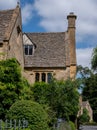 Stone cottages in the unspoilt picturesque Cotswold village of Stanton in Gloucestershire UK. Royalty Free Stock Photo