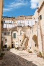 Characteristic alley with clothes hanging out to dry Royalty Free Stock Photo