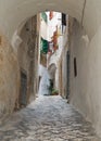 Characteristic alley of Polignano. Apulia.