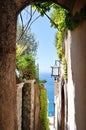 Characteristic alley in Positano town, Amalfi coast, Italy