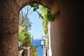 Characteristic alley in Positano town, Amalfi coast, Italy