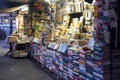 Characteristic book stalls in Rome, Italy