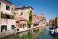 Characteristic canal in Chioggia, lagoon of Venice.