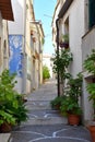 Alleyway in Diamante, village of the murales in Calabria