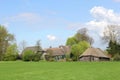 Characteristic Dutch farm and sheep-fold,Eempolder, Soest, Netherlands Royalty Free Stock Photo