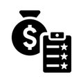 Characteristic, feature, featuring icon. Black vector graphics