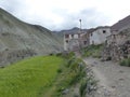 Traditional hostel mountain shelter in the valley of Markah in Ladakh, India. Royalty Free Stock Photo