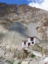 Traditional house in the Valley of Markah in Ladakh, India. Royalty Free Stock Photo