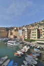 The characteristic seaside village of Camogli in the eastern Ligurian Riviera