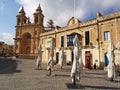 Characteristic square in Marsaxlokk in Malta