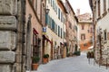Characteristic view of a Montepulciano street, Tuscany, Italy