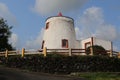 A characteristic windmill, Graciosa island, Azores Royalty Free Stock Photo