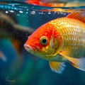 characteristically having brassy or reddish coloring fish Ai generated Royalty Free Stock Photo