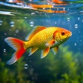 characteristically having brassy or reddish coloring fish Ai generated Royalty Free Stock Photo