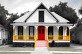 Creole Style House - Originated in Louisiana in the 18th century Royalty Free Stock Photo