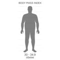 characterizing male silhouette for obese stage of body mass index