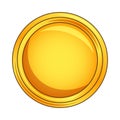 Gold medal or coin icon for sports apps and websites or use for game development. Cartoon illustration isolated on white Royalty Free Stock Photo
