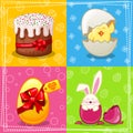 Characters card Happy Easter Royalty Free Stock Photo